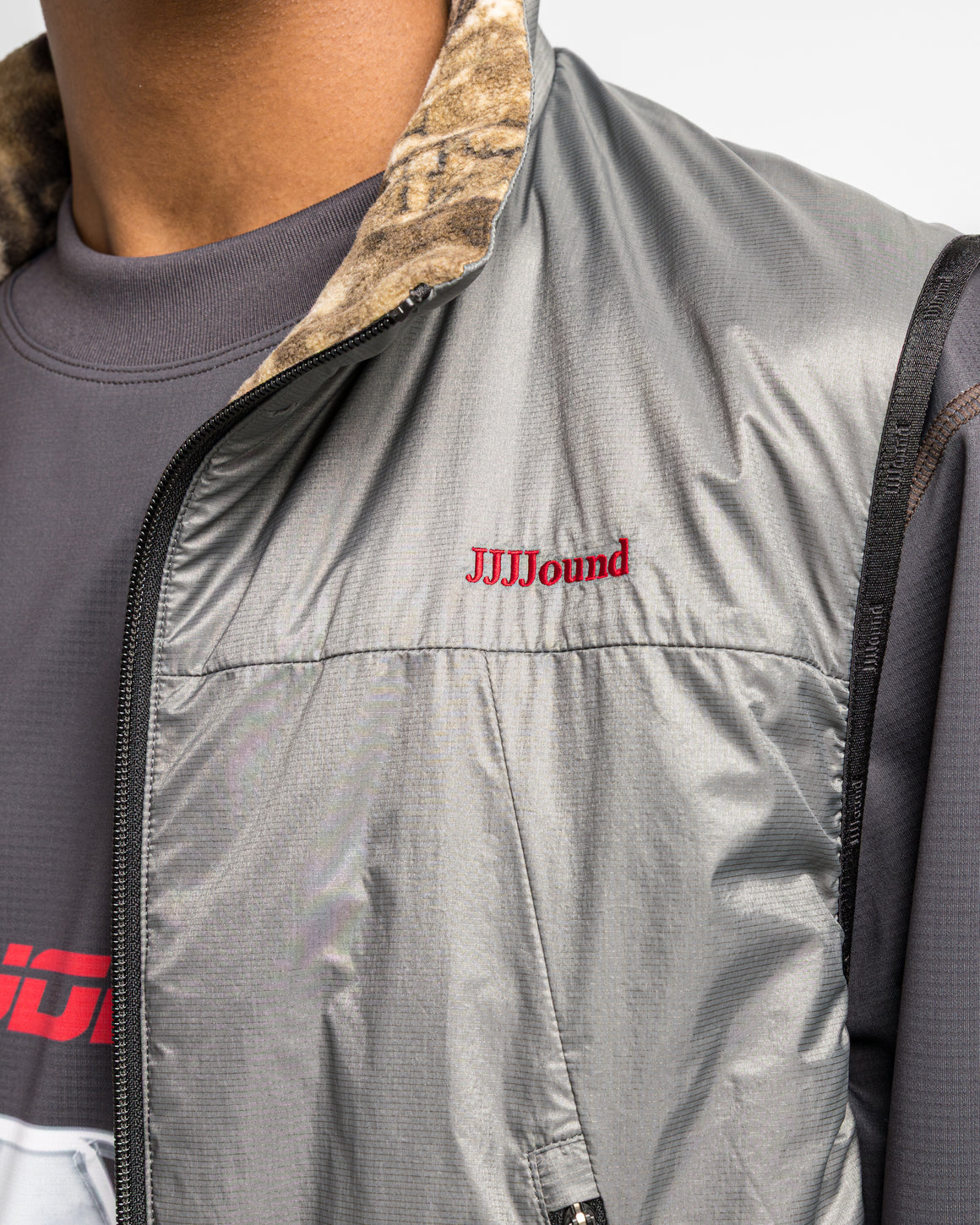 Descente - Reversible Vest x JJJJound - Gargoyle - UP THERE