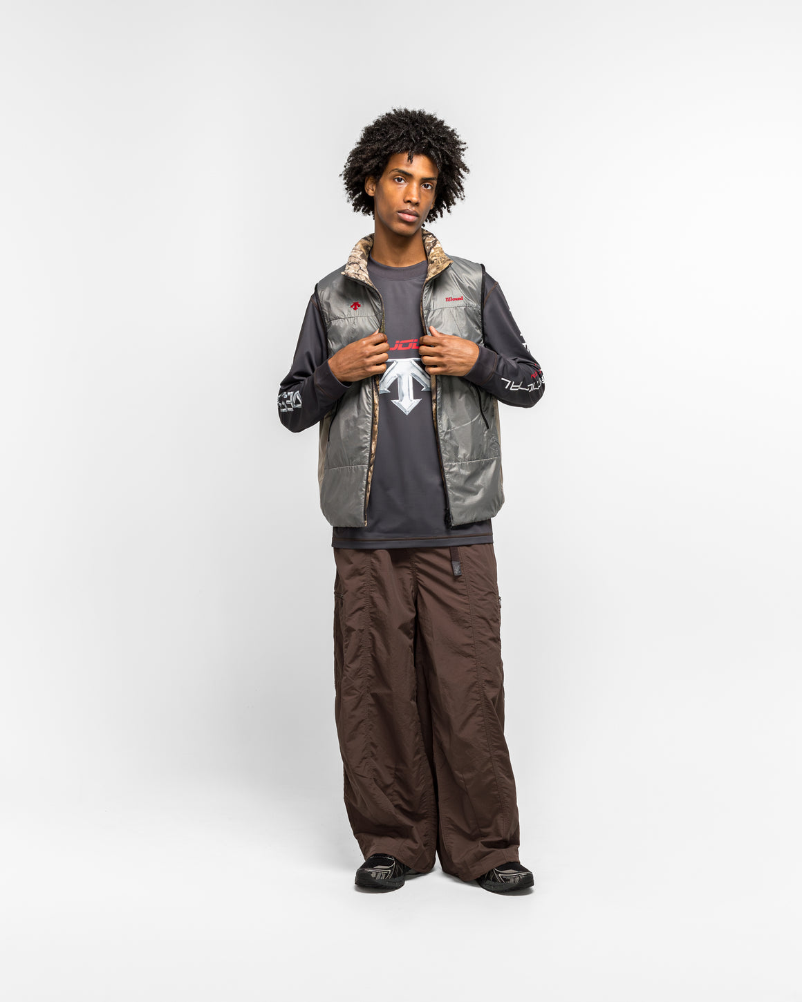 Descente - Reversible Vest x JJJJound - Gargoyle - UP THERE