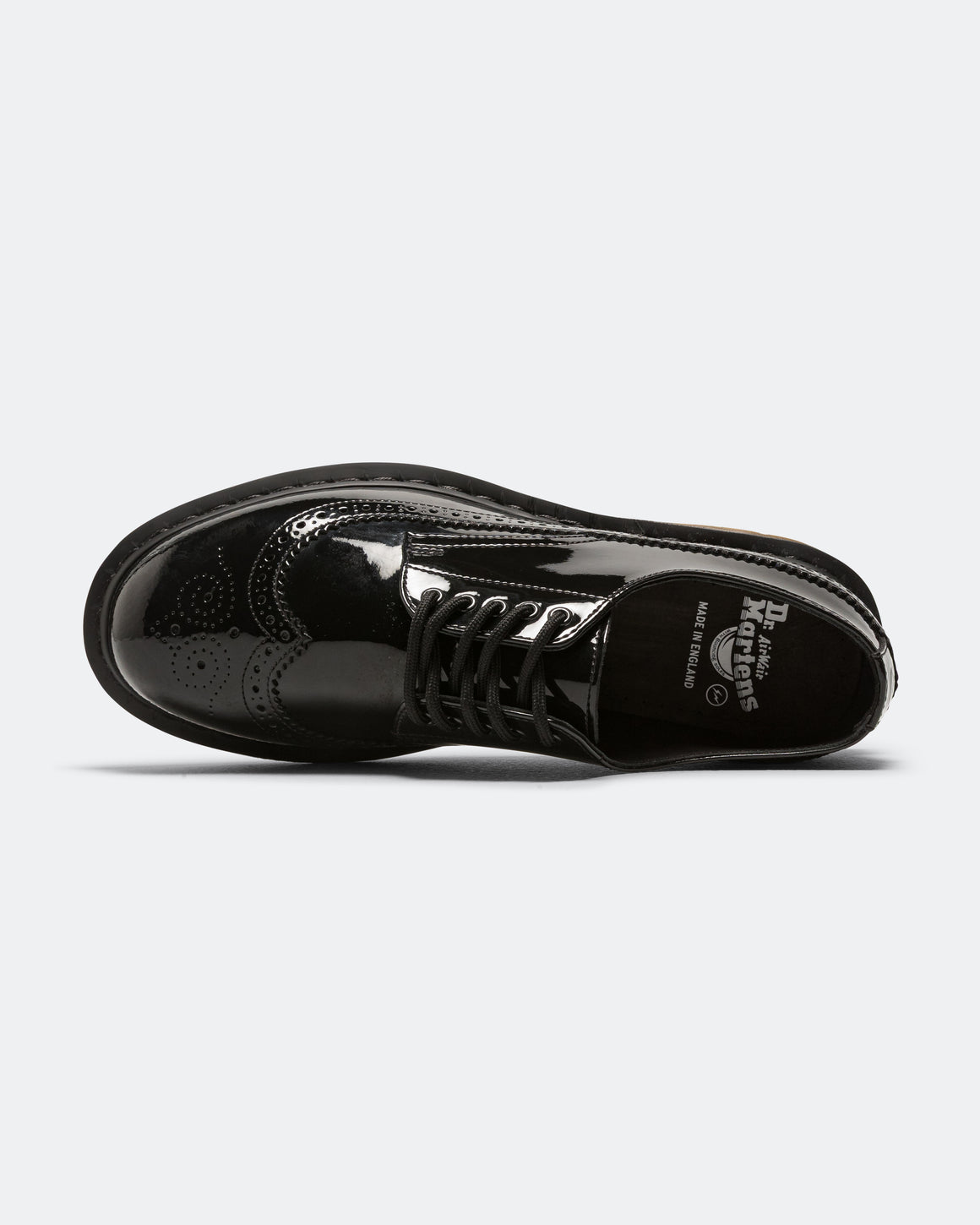Dr. Martens - Hollingborn Brogue x Fragment - Black Patent Lamper - UP THERE