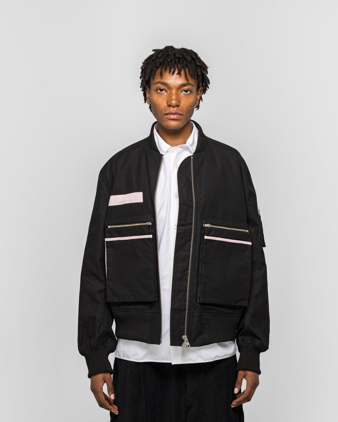 Dudley Coppice - Borde Hill Bomber Jacket - Black Thornproof Ripstop - UP THERE