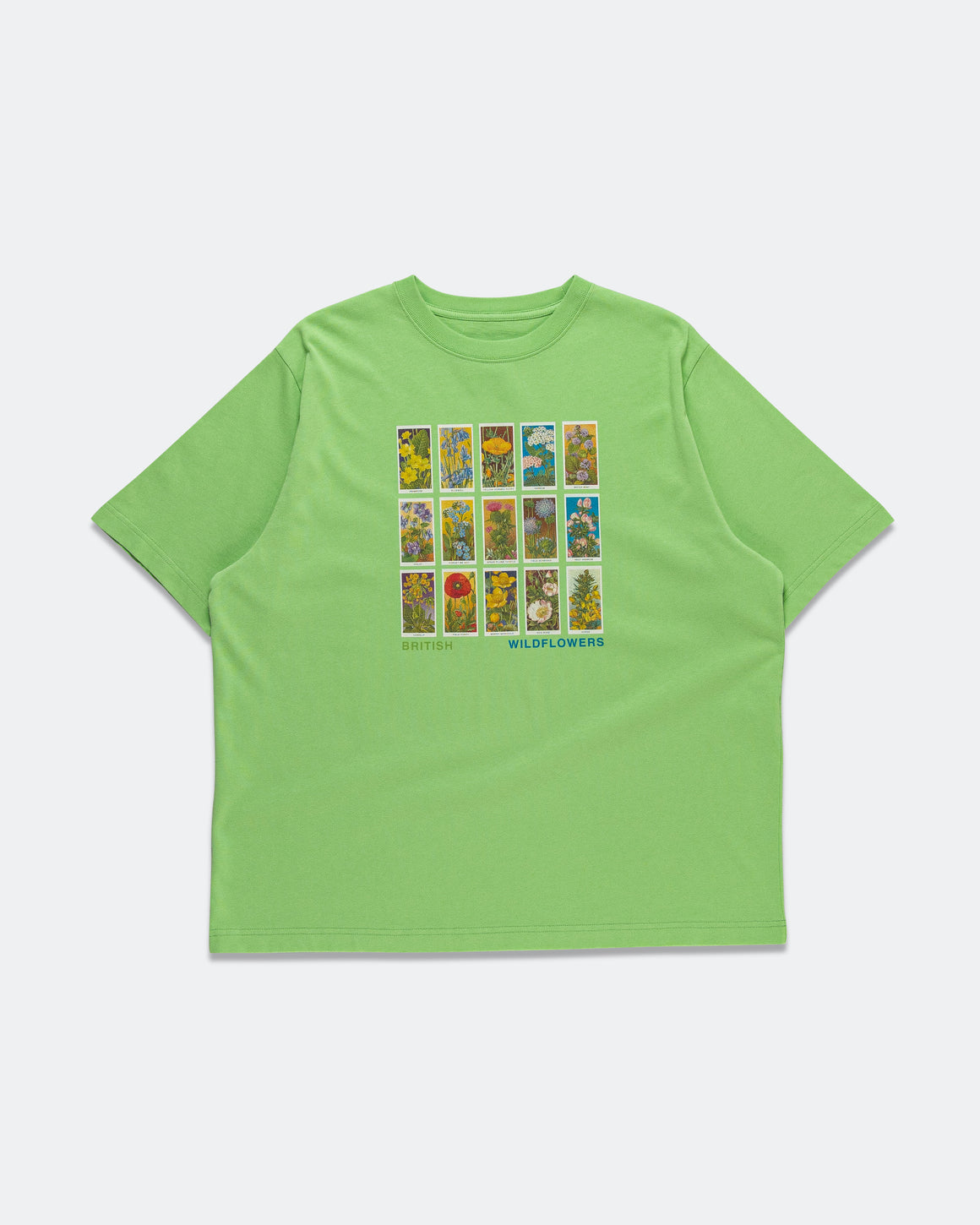 Dudley Coppice - British Wildflower T-Shirt - Green - UP THERE