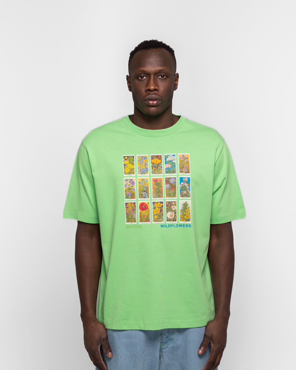 Dudley Coppice - British Wildflower T-Shirt - Green - UP THERE
