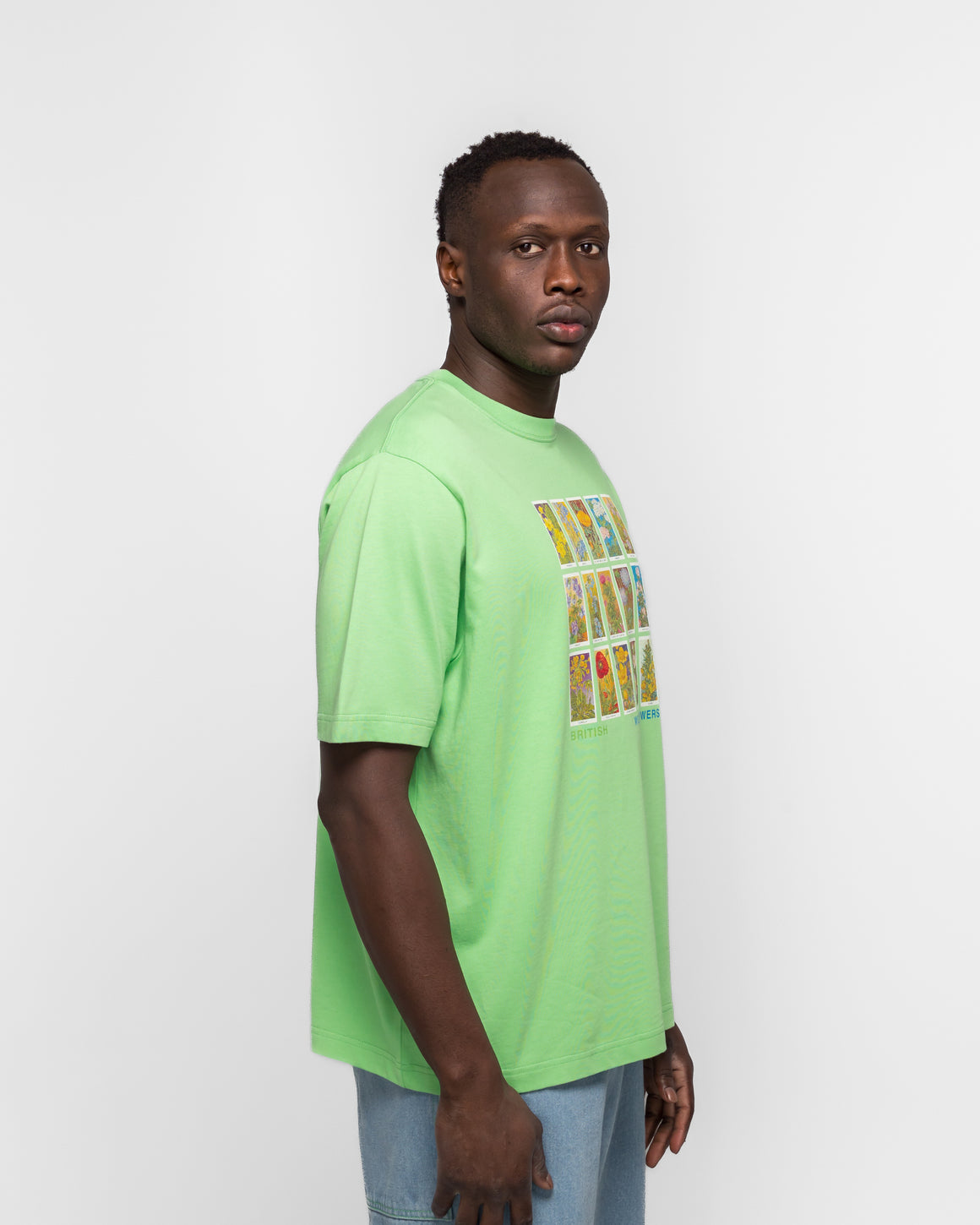 Dudley Coppice - British Wildflower T-Shirt - Green - UP THERE