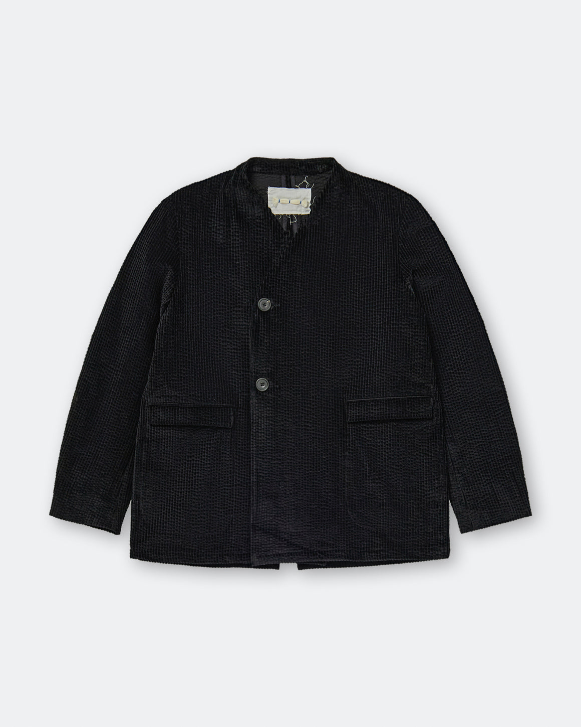 Dudley Coppice - Brooch Wearers Blazer - Black Seersucker Cord - UP THERE