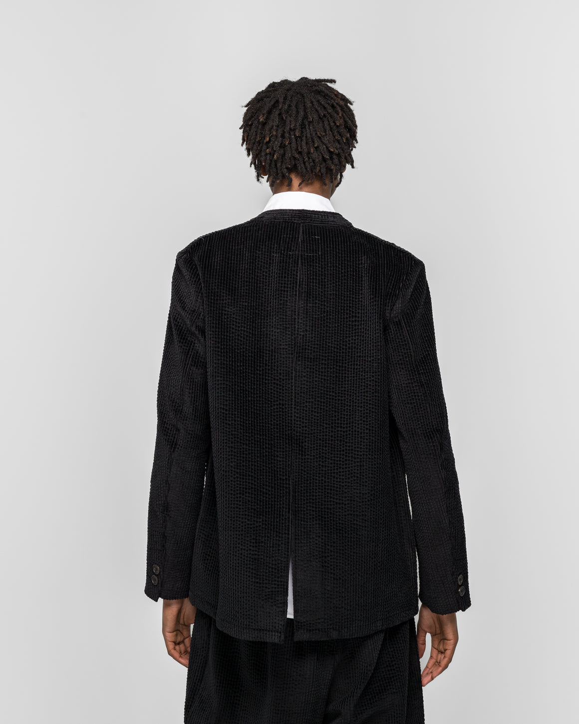 Dudley Coppice - Brooch Wearers Blazer - Black Seersucker Cord - UP THERE