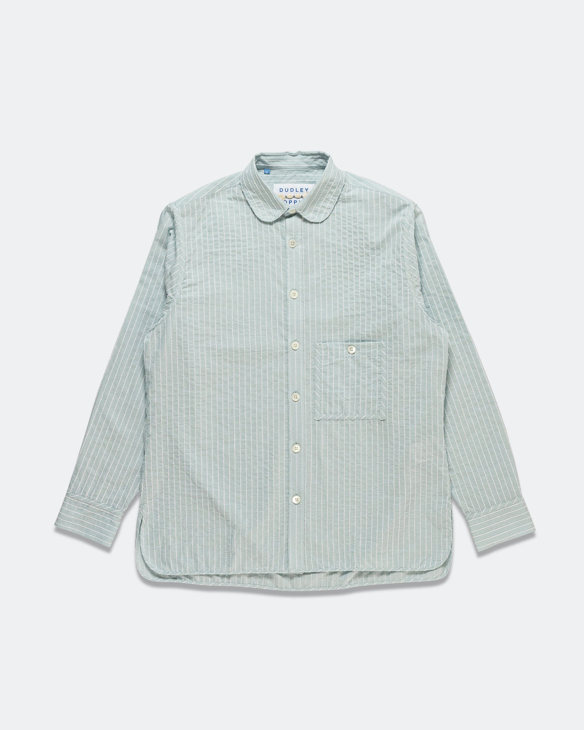 Dudley Coppice - Gardeners Shirt - Boucle Cloud Stripe - UP THERE