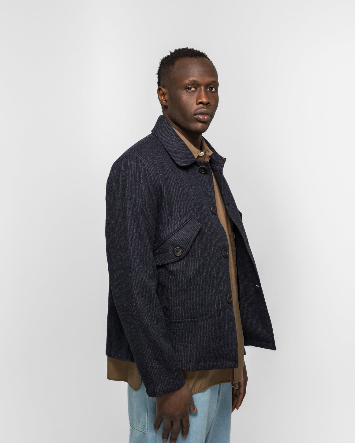Dudley Coppice - Orchard Jacket - Chalk Stripe - UP THERE