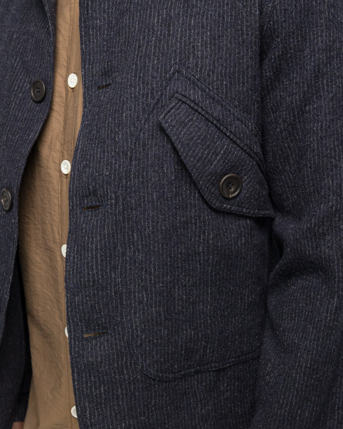 Dudley Coppice - Orchard Jacket - Chalk Stripe - UP THERE