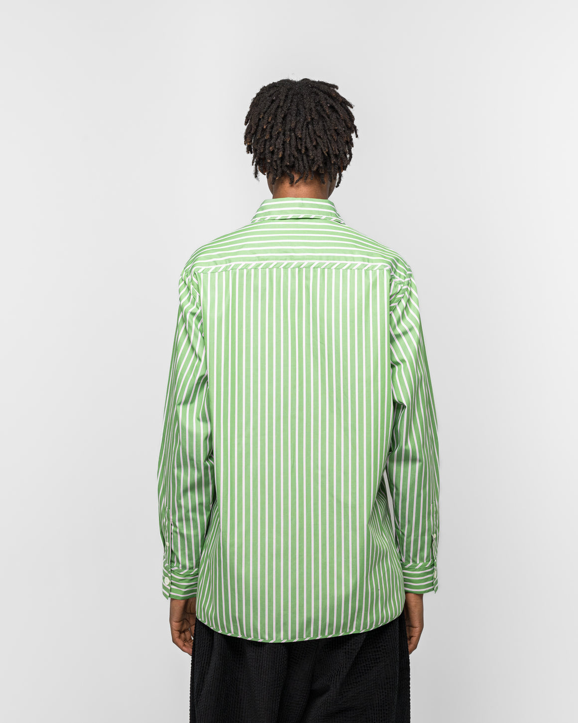 Dudley Coppice - The Gardeners Shirt - Spearmint Stripe - UP THERE