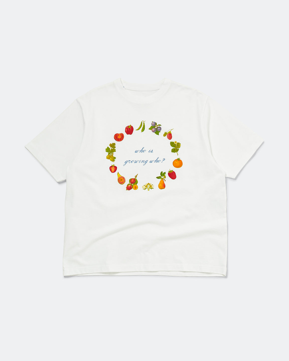 Dudley Coppice - Who Is Growing Who T-Shirt - White - UP THERE