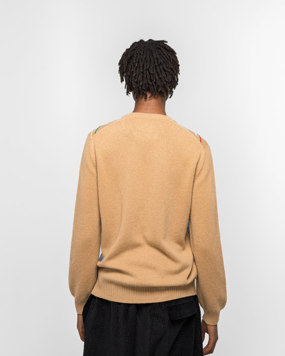 Dudley Coppice - Wild Garden Knitted Jumper - Argyle - UP THERE