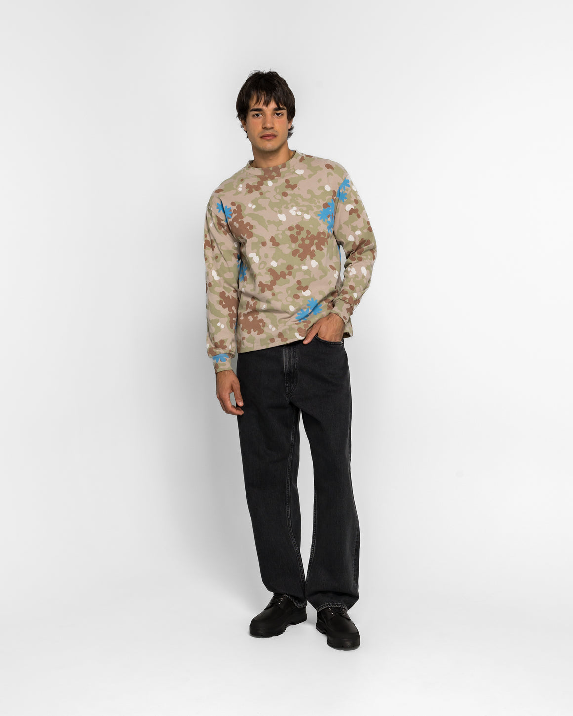 Ecstatic Research - Camo L/S T-Shirt - Camo - UP THERE