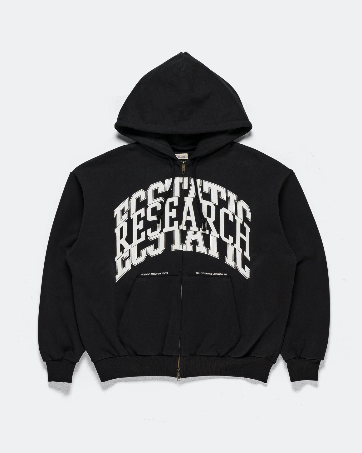 Ecstatic Research - Campus Zip Hoodie - Black - UP THERE
