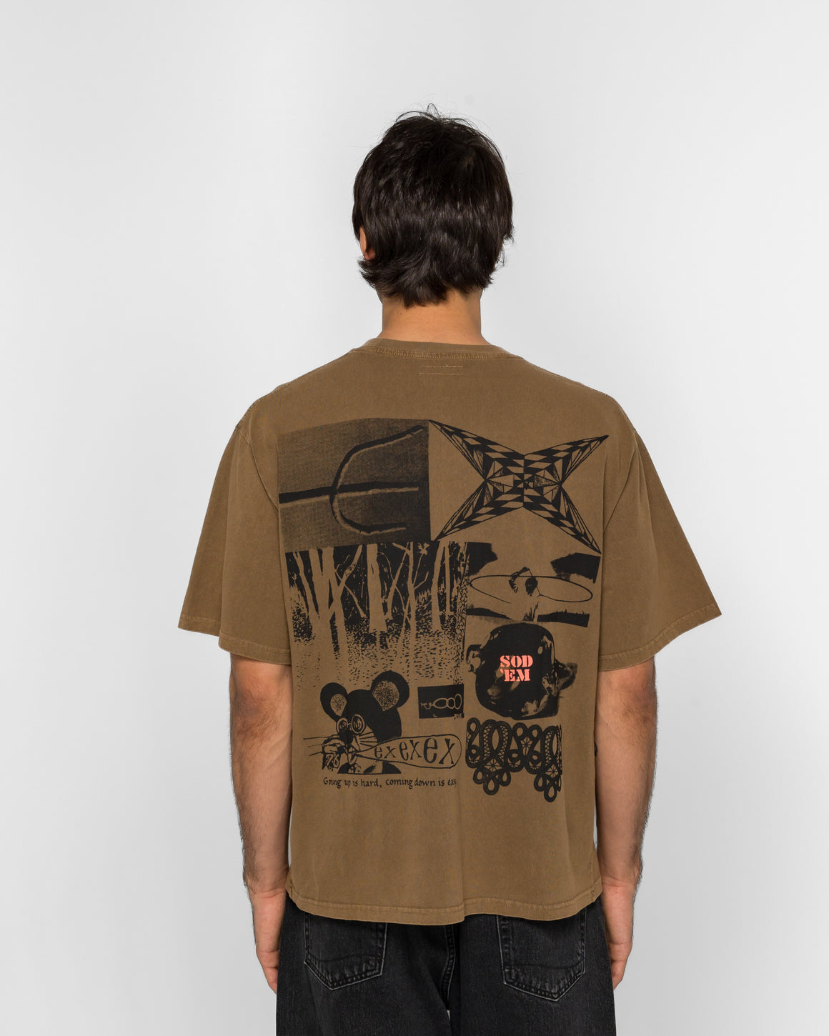 Ecstatic Research - Come Down T-Shirt - Brown - UP THERE