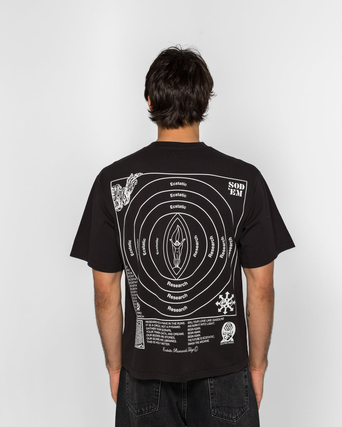 Ecstatic Research - Guide T-Shirt - Black - UP THERE