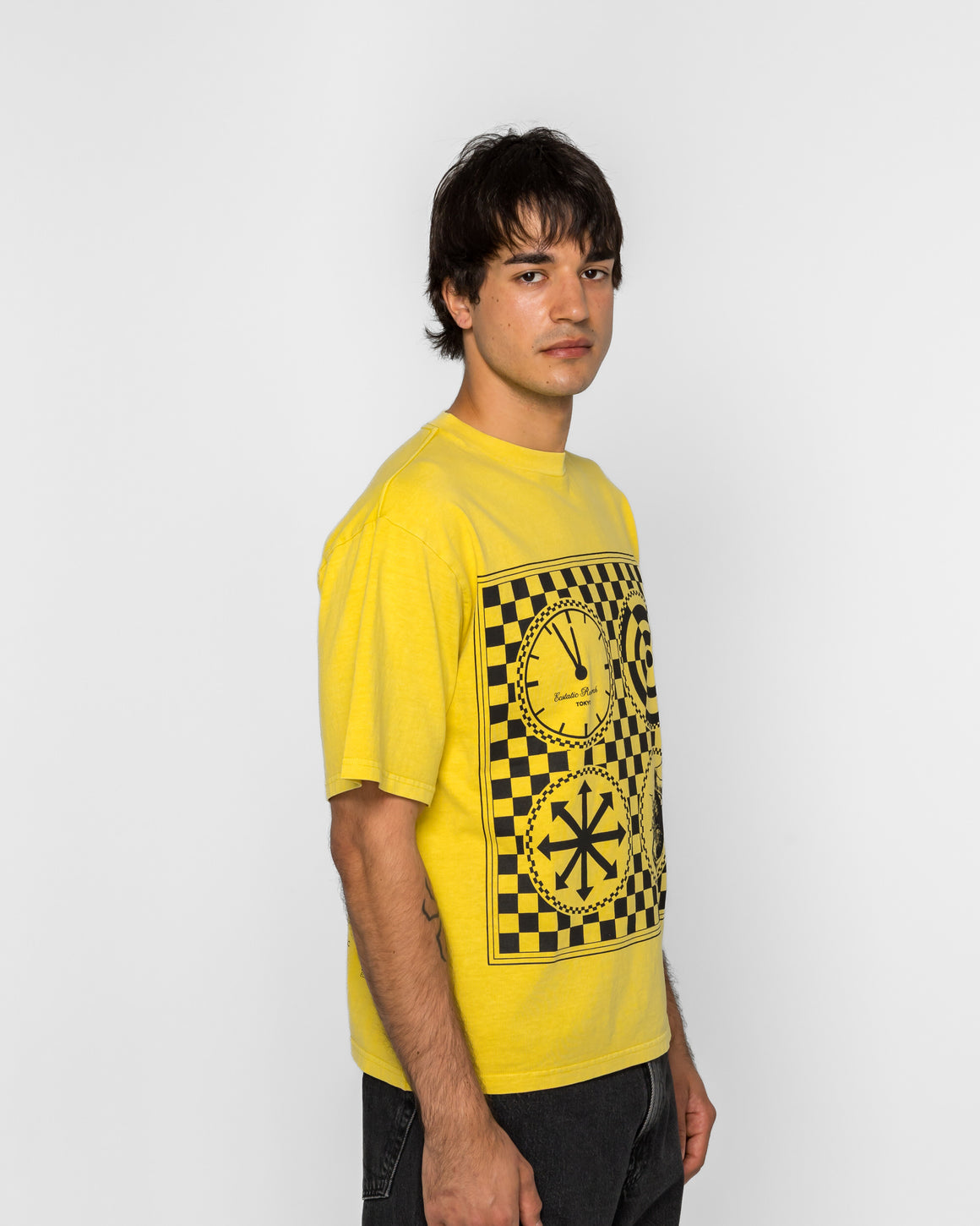 Ecstatic Research - Guide T-Shirt - Yellow - UP THERE