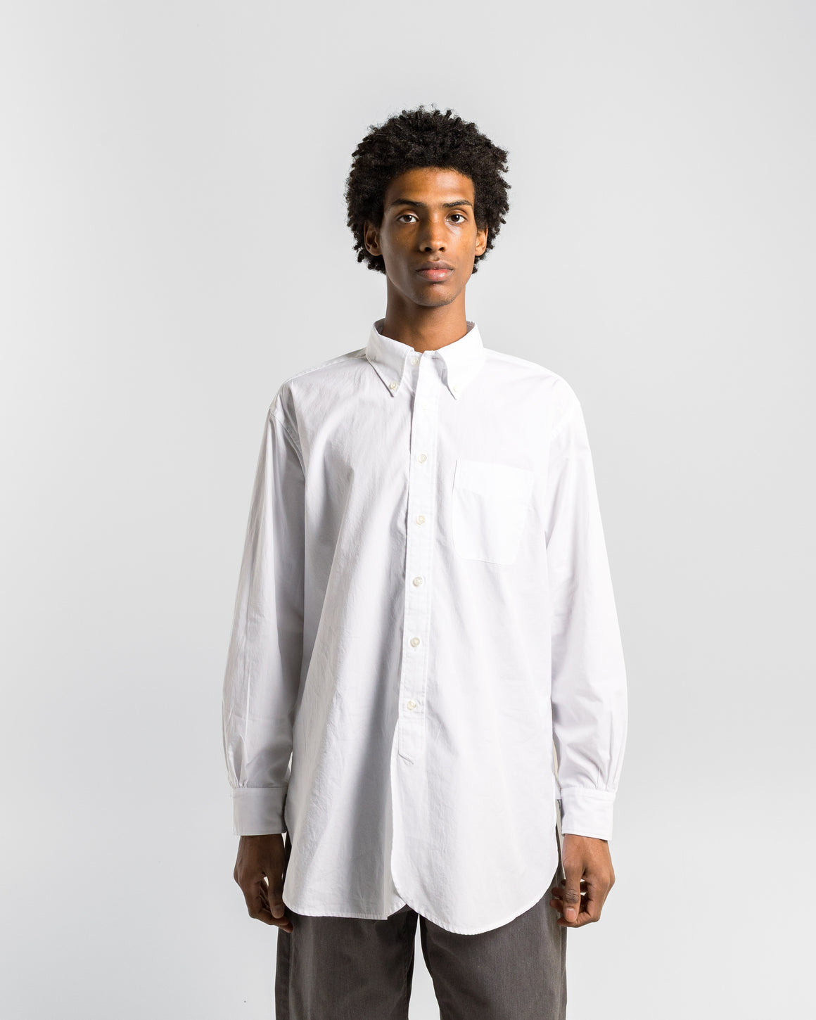 Engineered Garments - 19 Century BD Shirt -  White 100's 2Ply Broadcloth - UP THERE