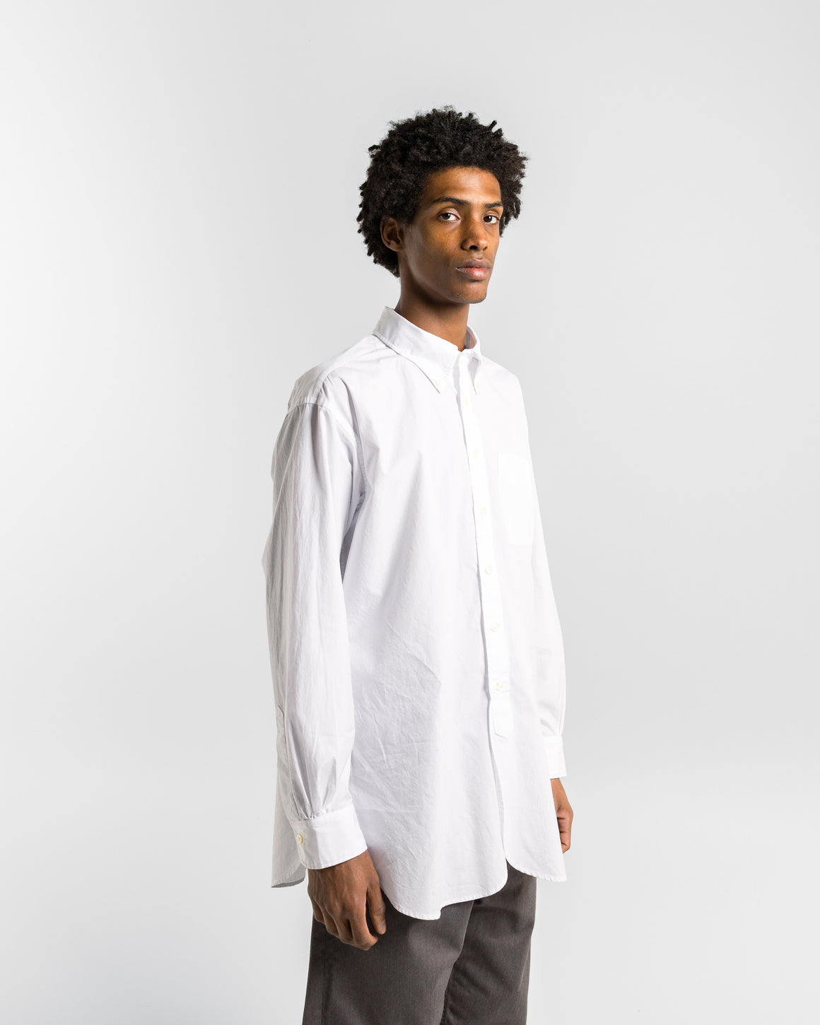 Engineered Garments - 19 Century BD Shirt -  White 100's 2Ply Broadcloth - UP THERE