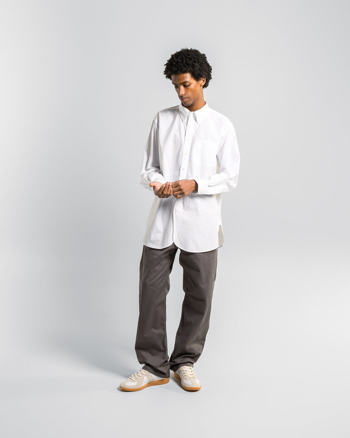 Engineered Garments - 19 Century BD Shirt -  White 100's 2Ply Broadcloth - UP THERE
