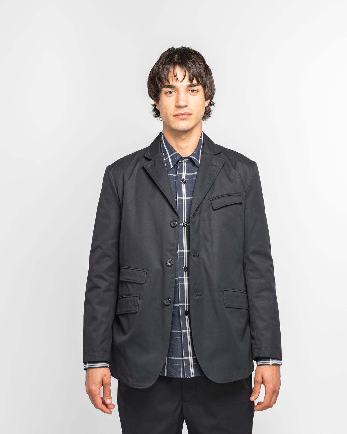 Engineered Garments - Andover Jacket - Dark Navy Cotton Ventile Twill - UP THERE