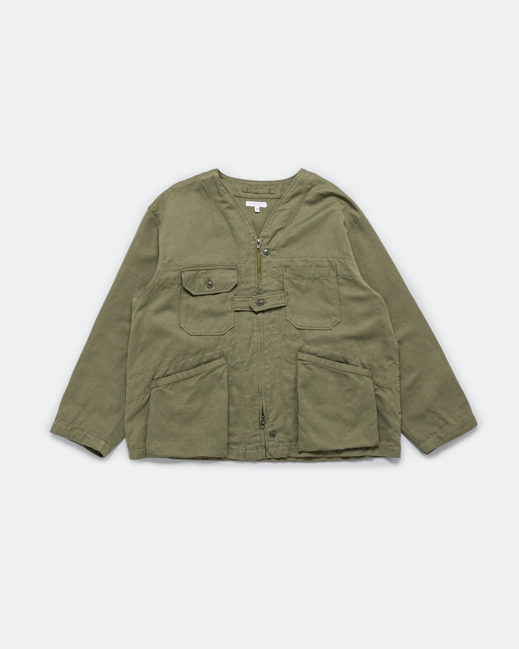 Engineered Garments - Cardigan Jacket - Olive CL Heavy Twill | UP Engineered Garments - Cardigan Jacket - Olive CL Heavy Twill | UP