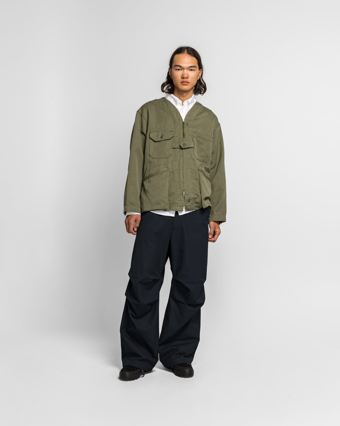 Engineered Garments - Cardigan Jacket - Olive CL Heavy Twill - UP THERE