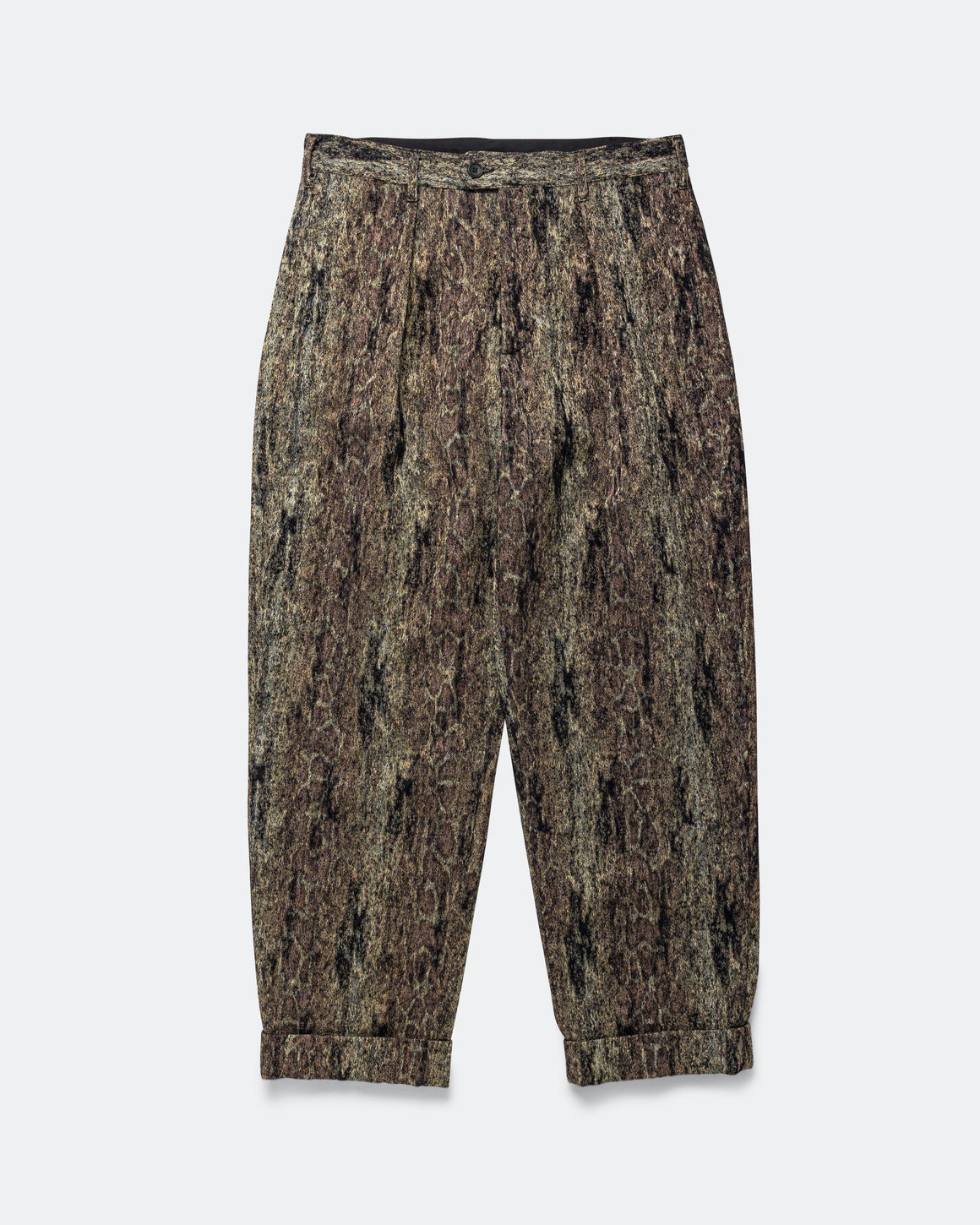 Engineered Garments - Carlyle Pant - Gold Wood Camo Jacquard - UP THERE