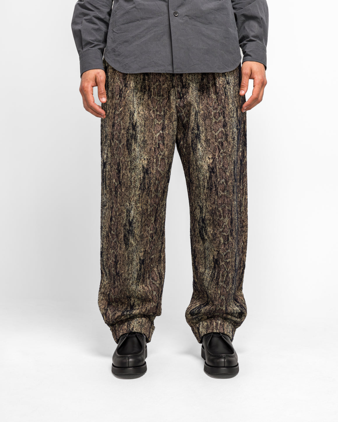 Engineered Garments - Carlyle Pant - Gold Wood Camo Jacquard - UP THERE