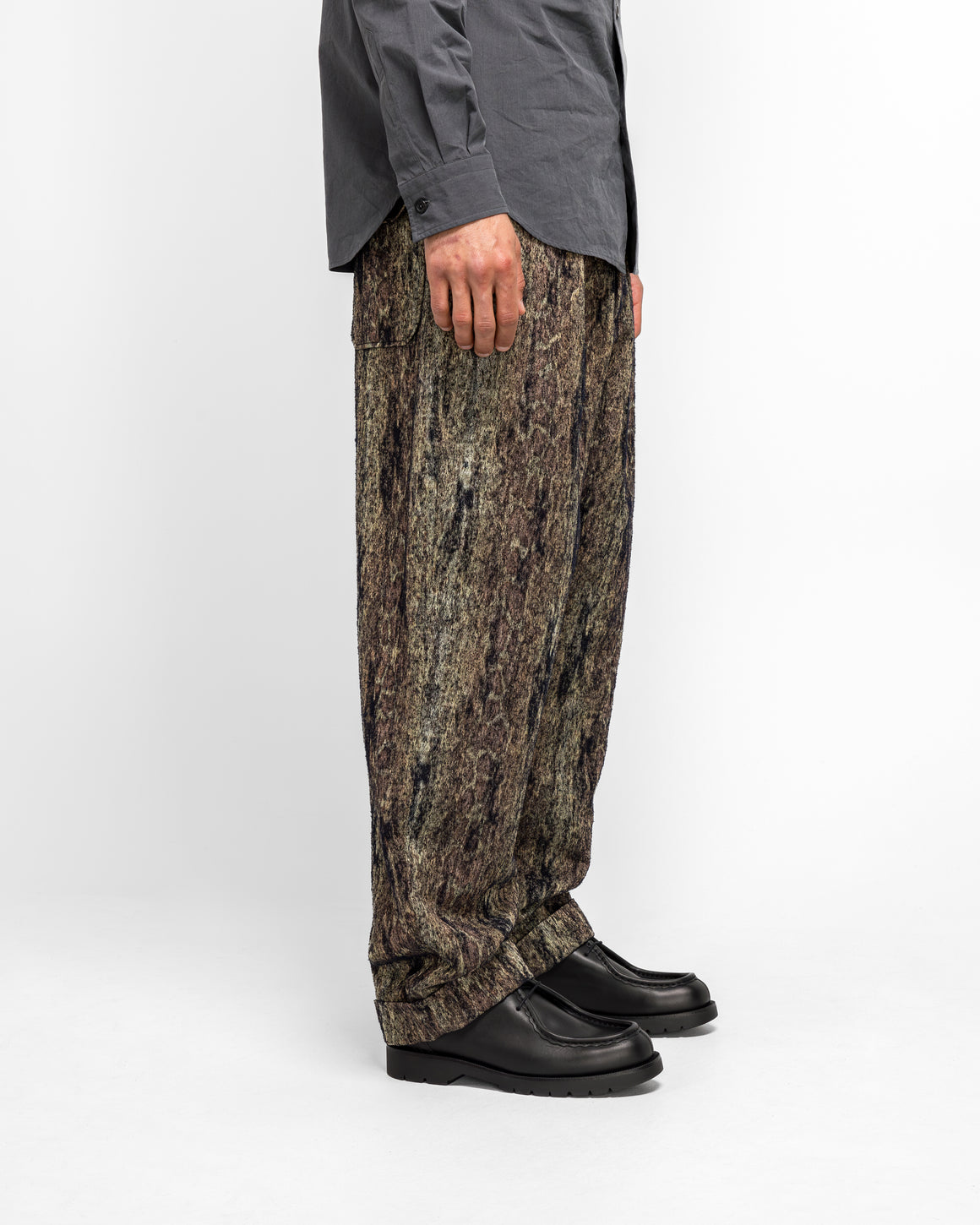 Engineered Garments - Carlyle Pant - Gold Wood Camo Jacquard - UP THERE