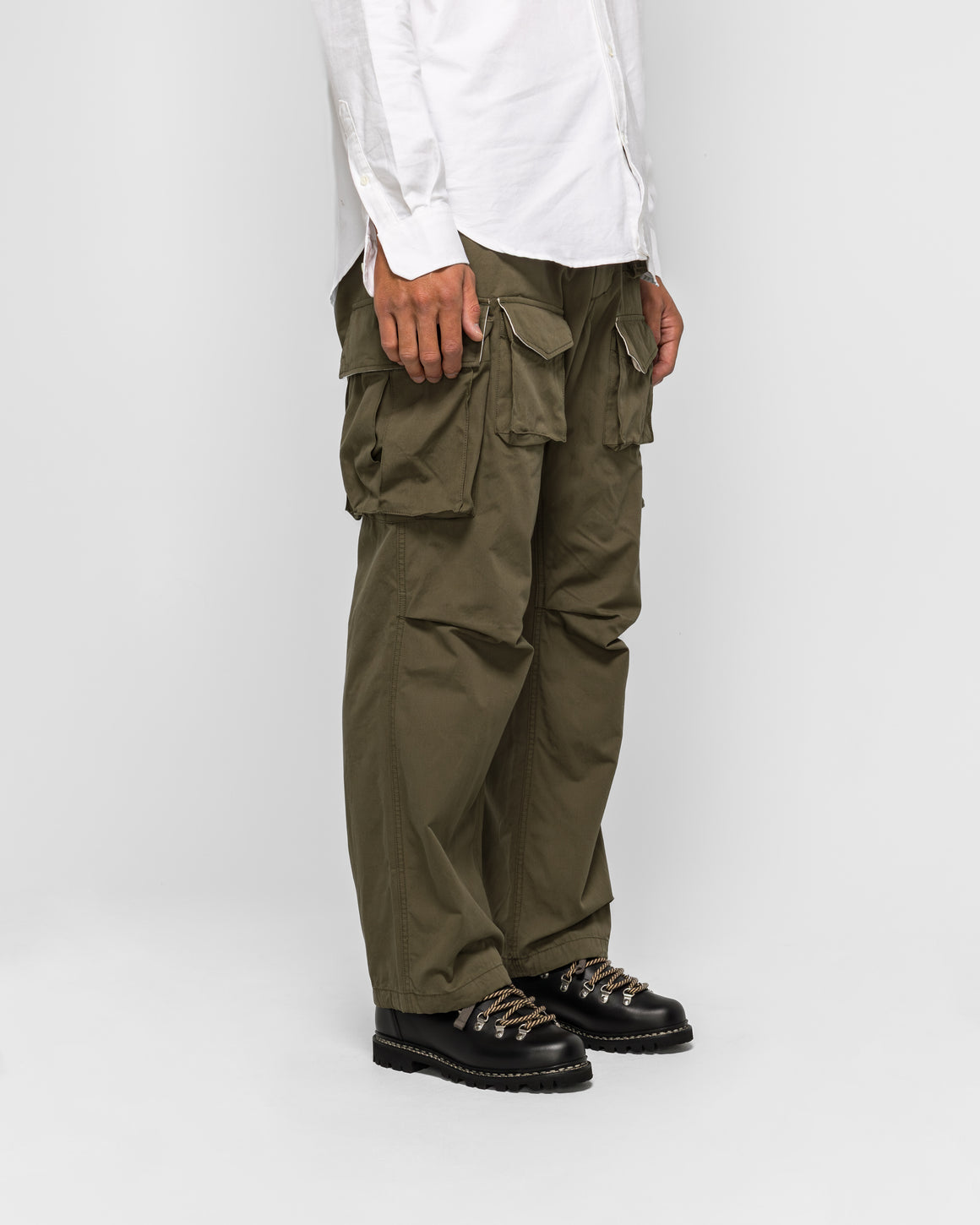 Engineered Garments - FA Pant - Olive Cotton Sanded Cloth - UP THERE