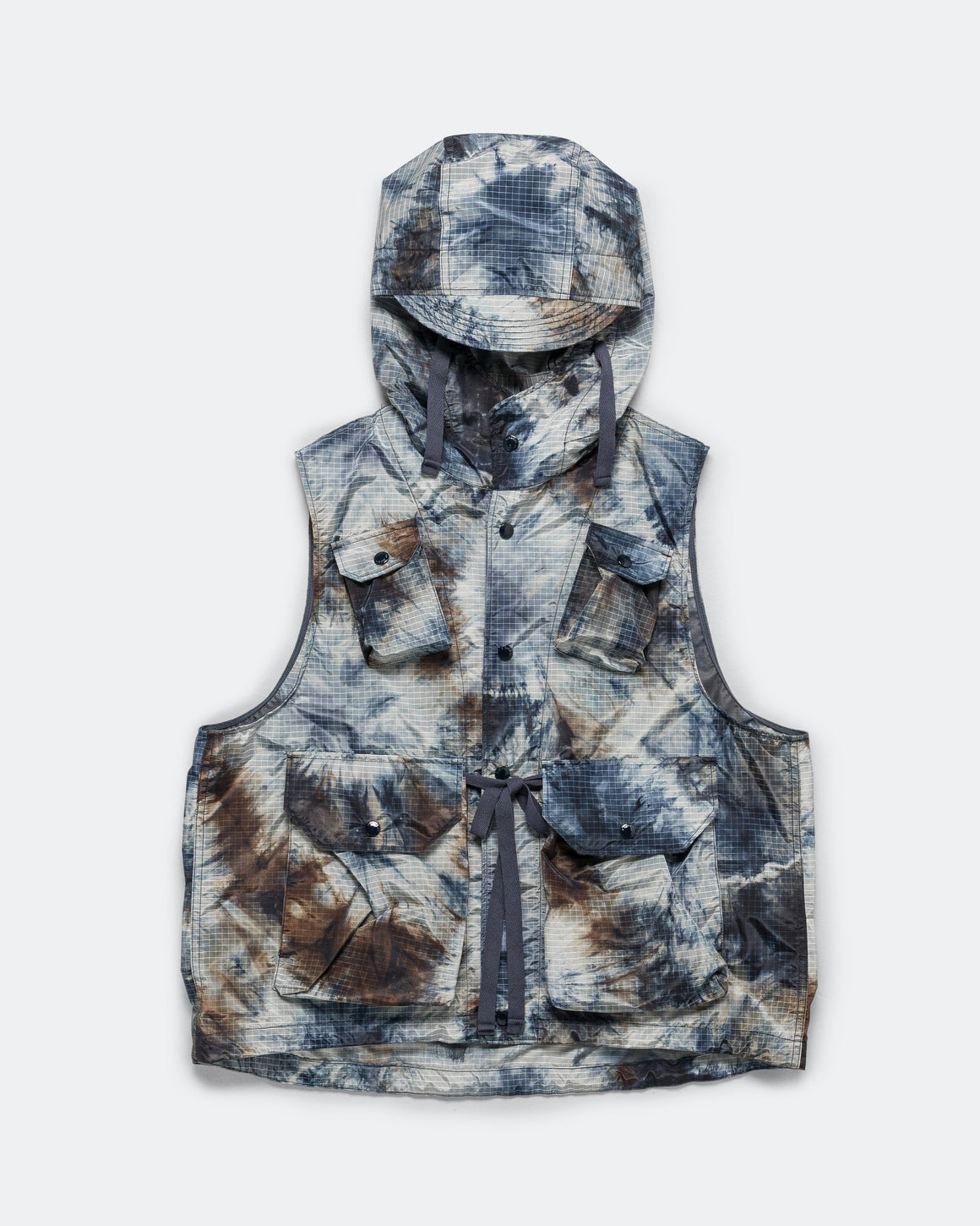 Engineered Garments エンジニアードガーメンツ アメリカ製 Field Vest - Flight Satin Nylon フィールドベスト フライトサテンナイロン S Navy ジレ トップス【中古】【Engineered Garments】 Engineered Garments - Engineered Garments エンジニアードガーメンツ