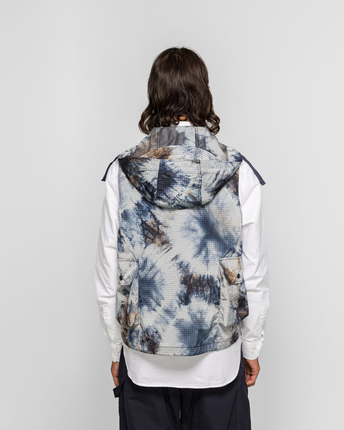Engineered Garments - Field Vest - Navy Nylon Tie Die Print