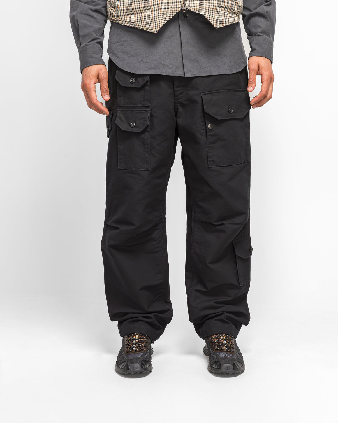 Engineered Garments - Flight Pant - Black Cotton Double Cloth - UP THERE