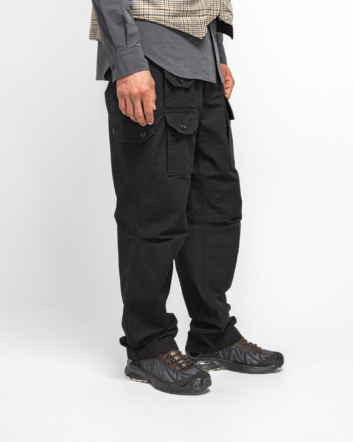 Engineered Garments - Flight Pant - Black Cotton Double Cloth - UP THERE