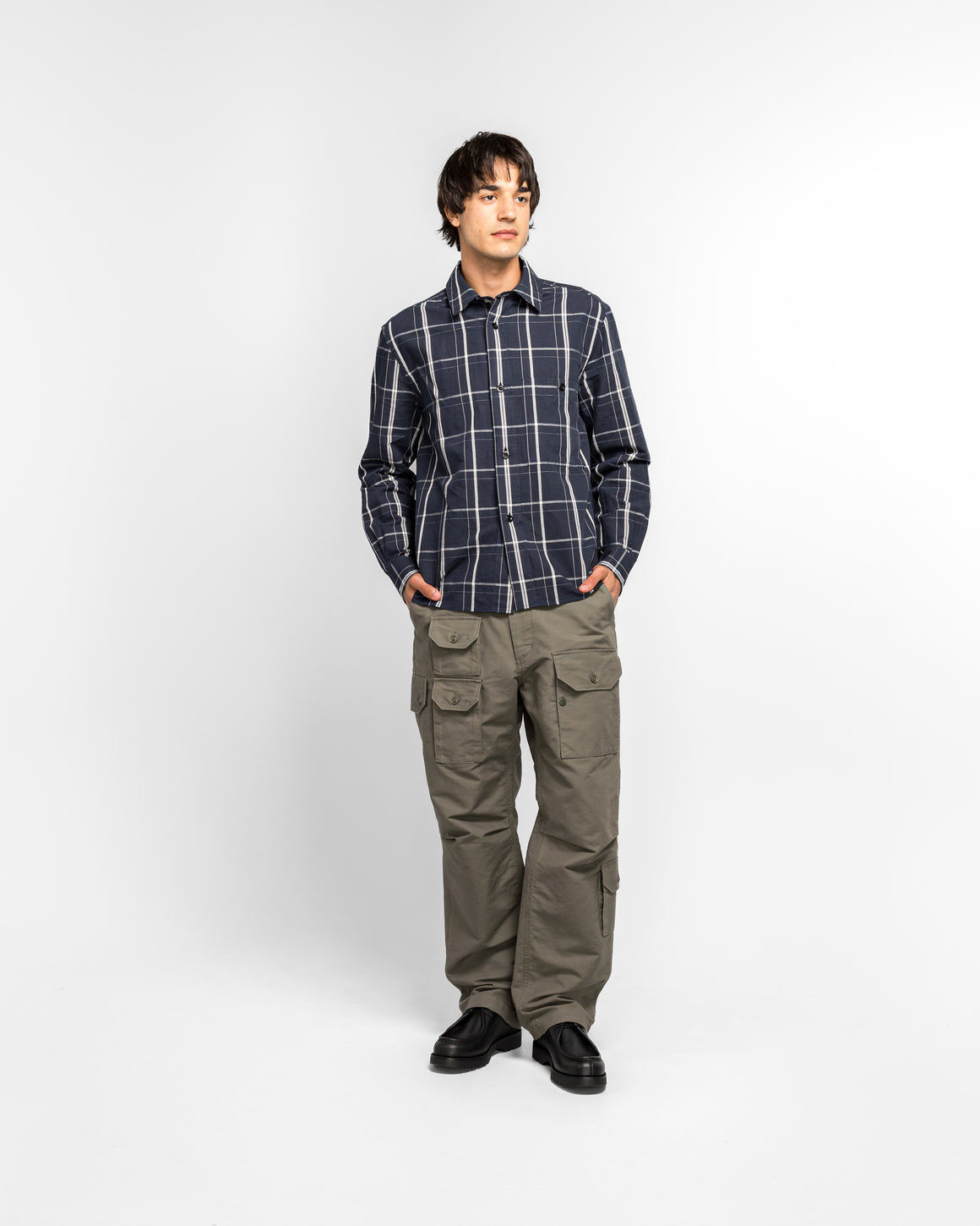 Engineered Garments - Flight Pant - Olive Cotton Double Cloth - UP THERE