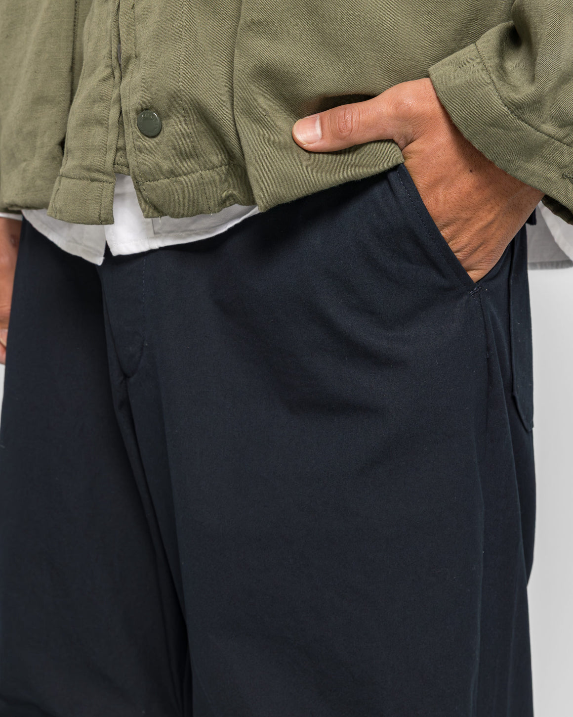 Engineered Garments - Over Pant - Dark Navy Cotton Heavy Poplin - UP THERE
