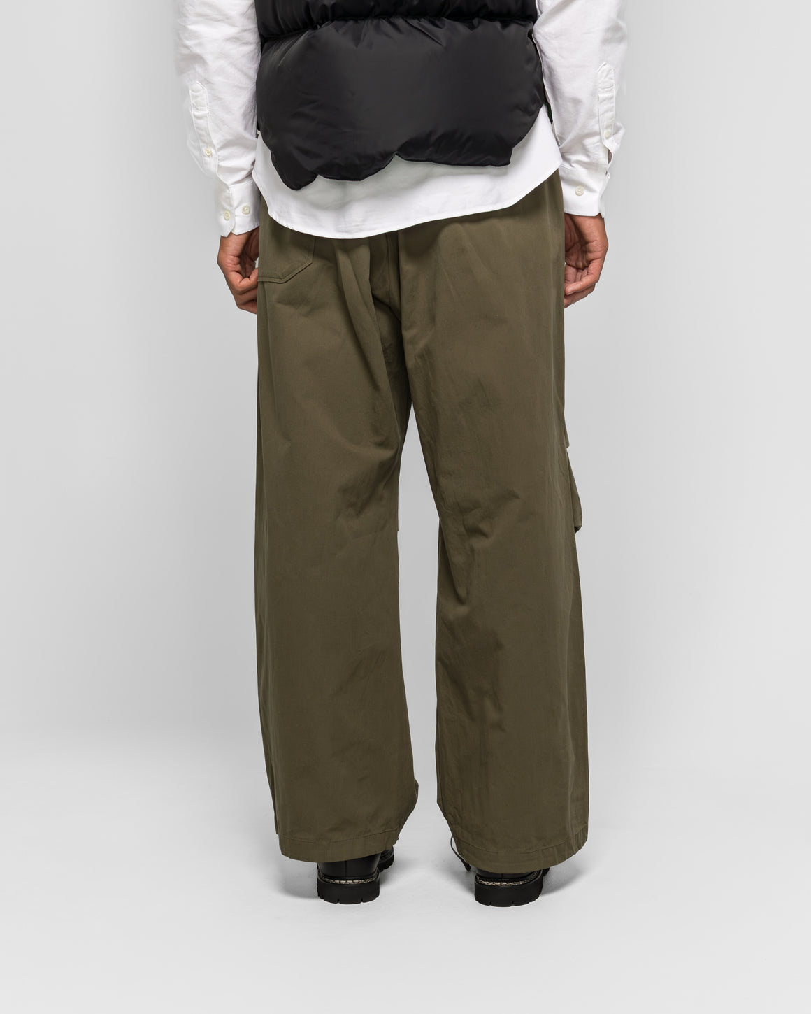 Engineered Garments - Over Pant - Olive Cotton Sanded Cloth - UP THERE