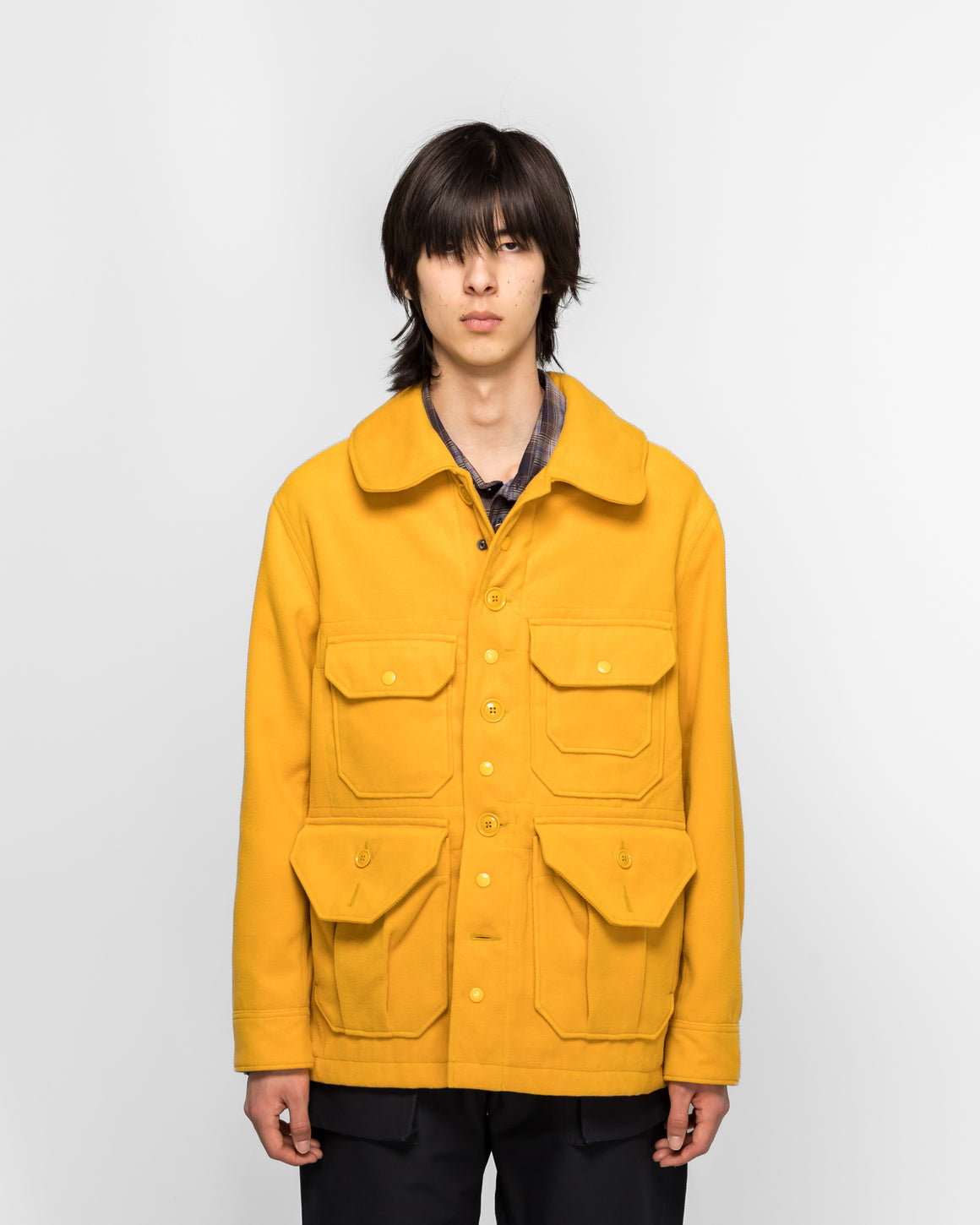 Engineered Garments - Cruiser Jacket - Gold Polyester Fake Melton - UP THERE