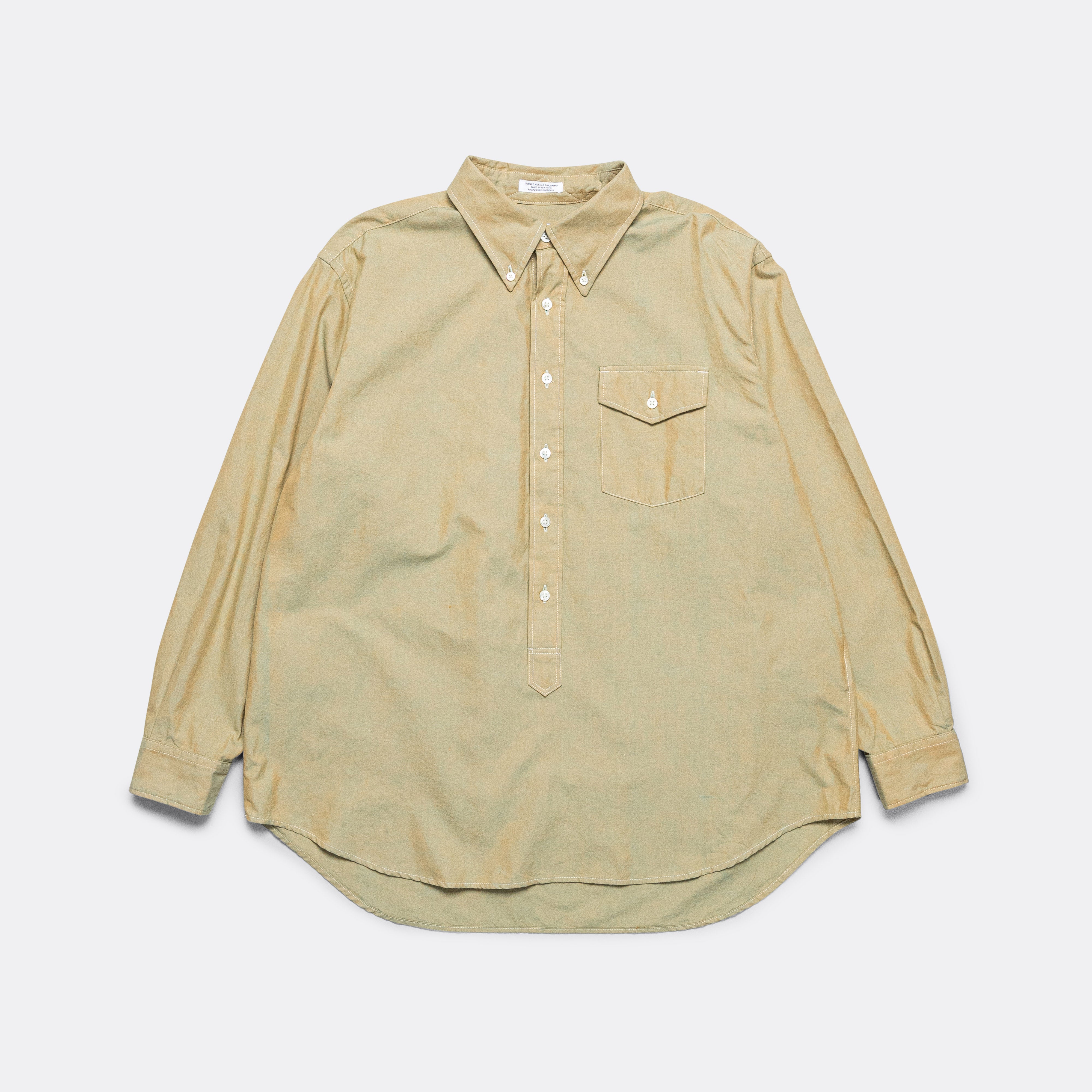 Engineered Garments Ivy BD Shirt - Khaki Cotton Iridescent | UP THERE