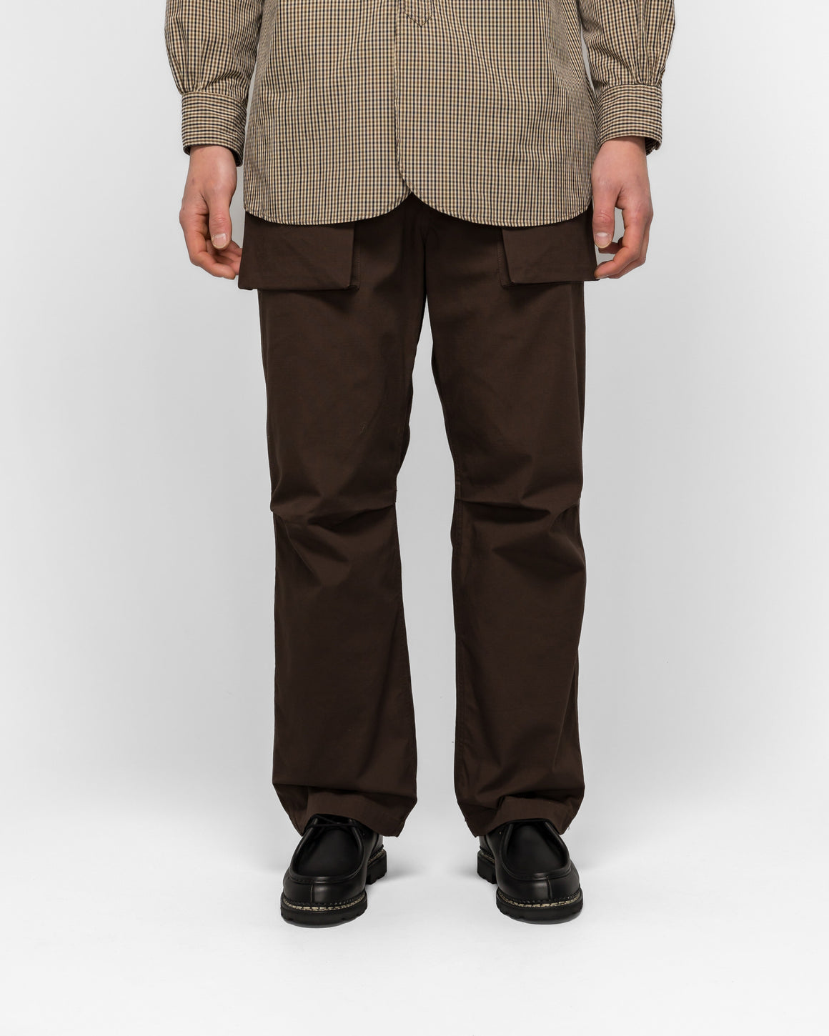 Engineered Garments - Norwegian Army Pant - Dk.Brown Heavyweight Cotton Ripstop - UP THERE