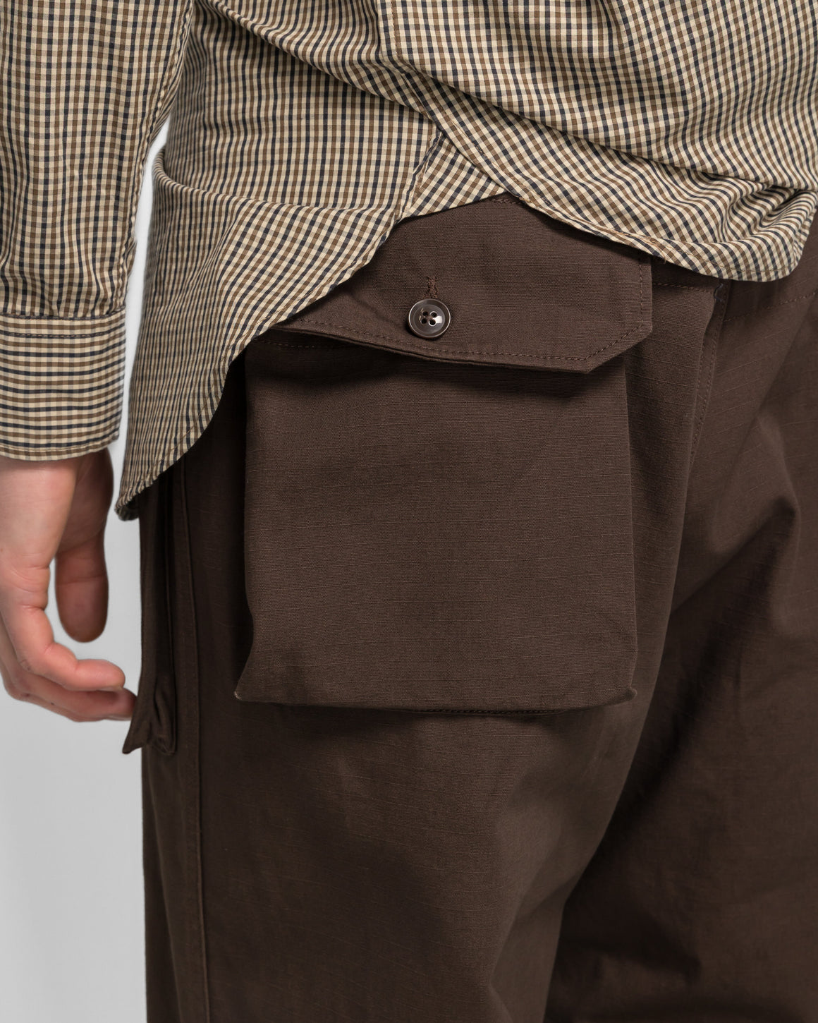 Engineered Garments - Norwegian Army Pant - Dk.Brown Heavyweight Cotton Ripstop - UP THERE