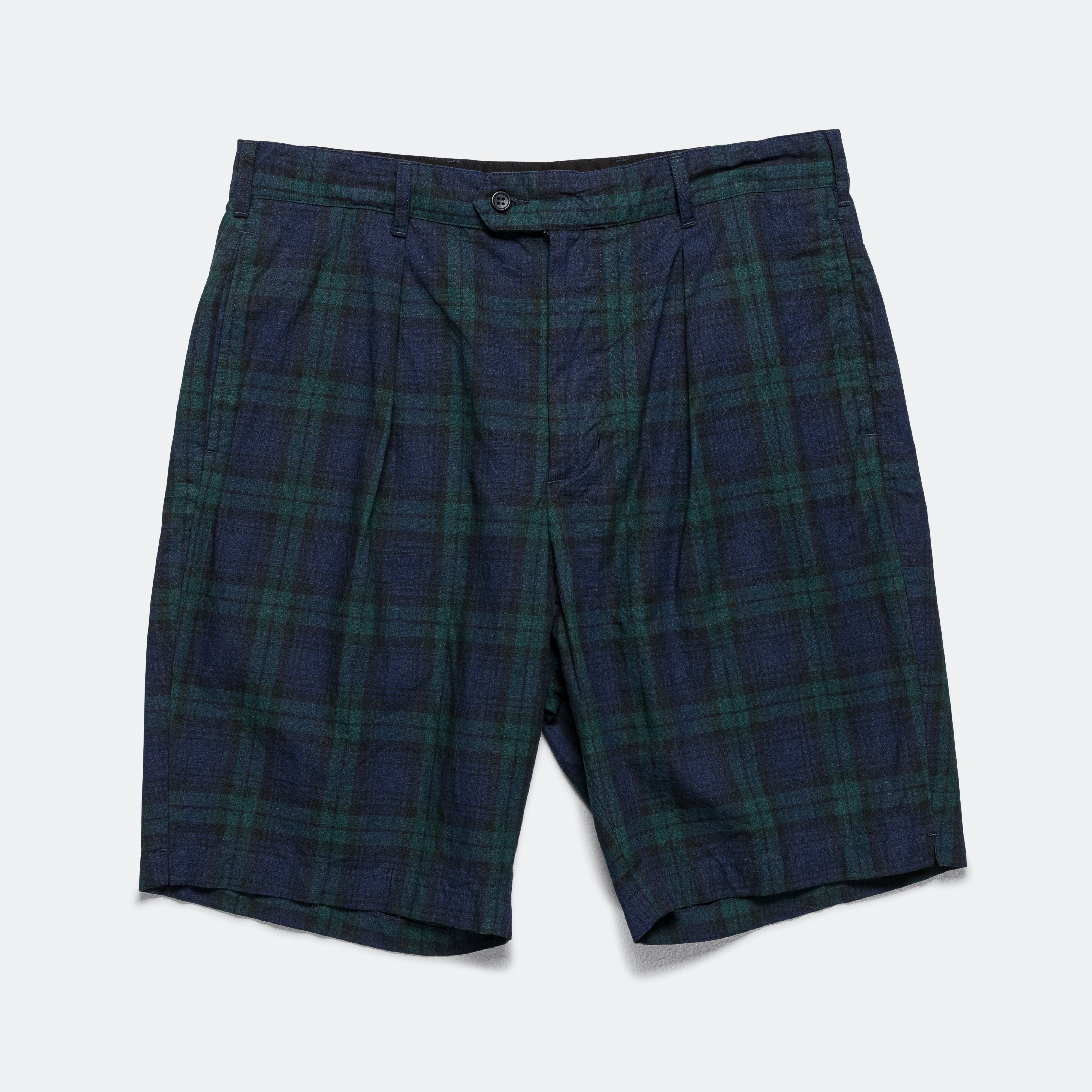 パンツ ENGINEERED GARMENTS Sunset Short Linen Sunset Short - Blackwatch Cotton Linen | UP THERE