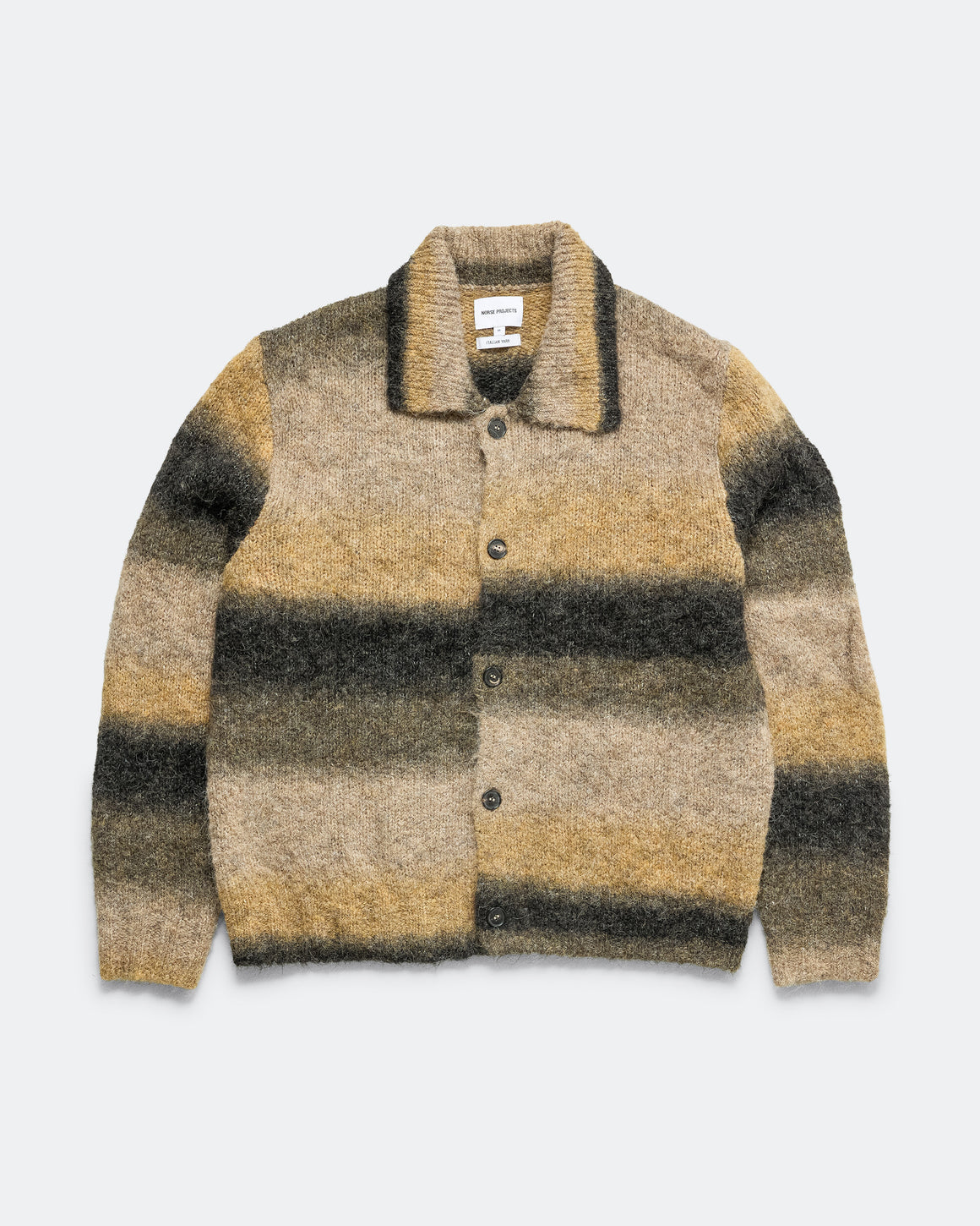 Norse Projects - Erik Gradient Alpaca Wool Jacket - Utility Khaki - UP THERE