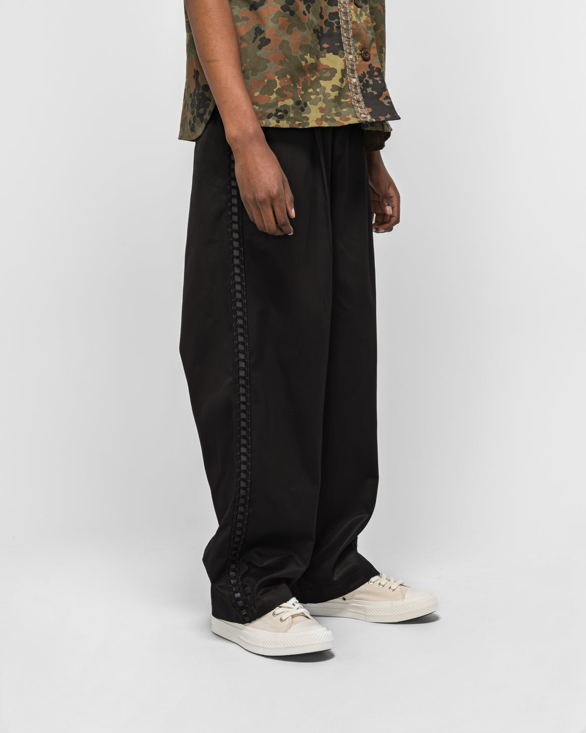 For The Homies - Braided Relax Pant - Black - UP THERE