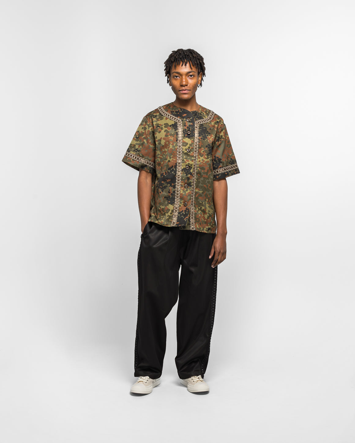 For The Homies - Braided Relax Pant - Black - UP THERE