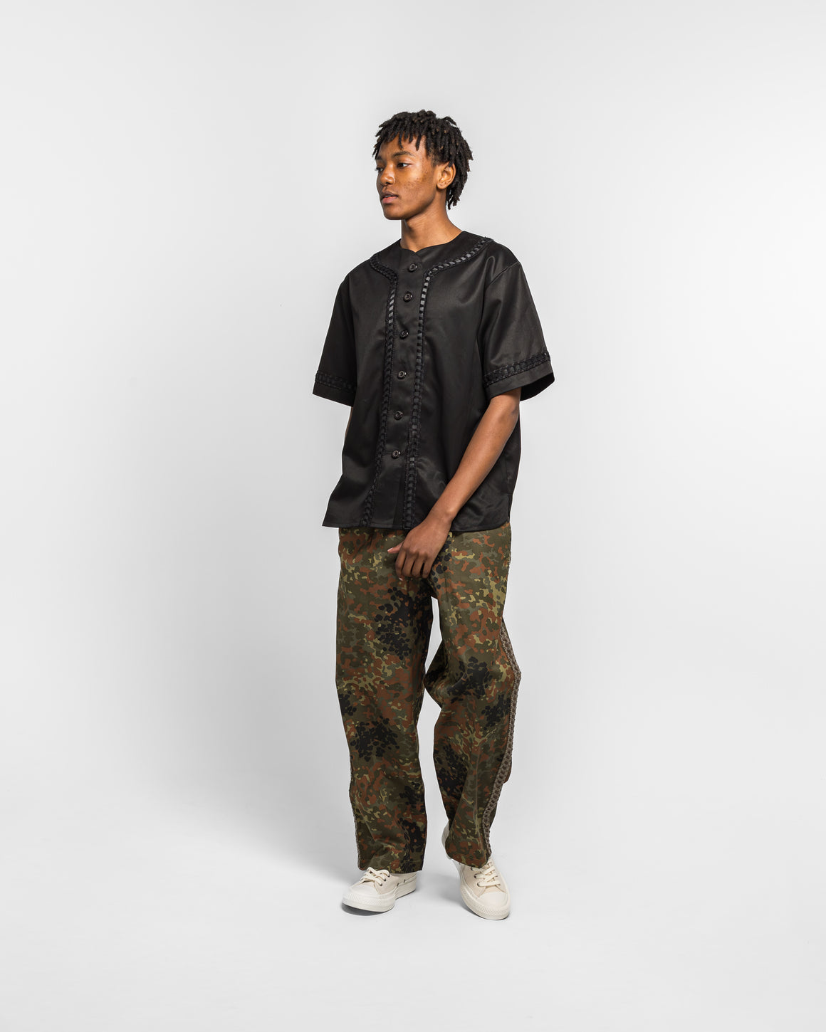 For The Homies - Braided Relax Pant - Camo - UP THERE