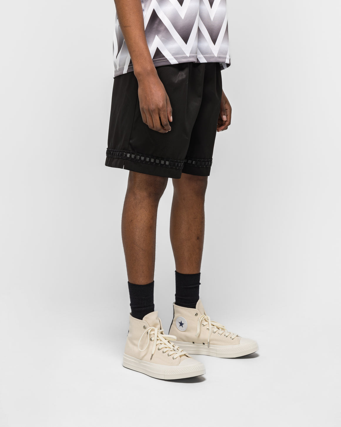 For The Homies - Braided Relax Short - Black - UP THERE