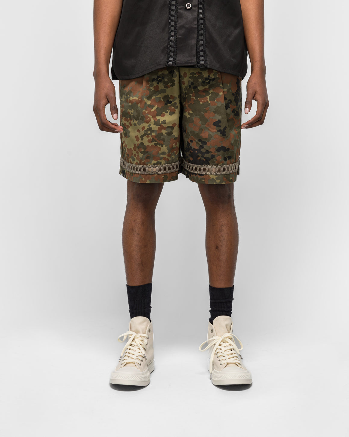 For The Homies - Braided Relax Short - Camo - UP THERE