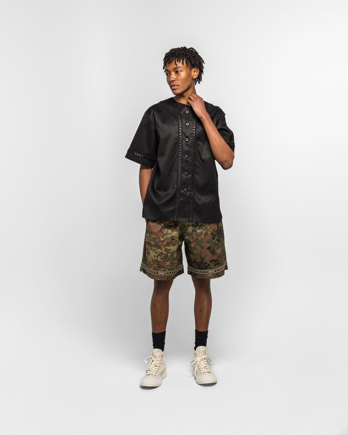 For The Homies - Braided Relax Short - Camo - UP THERE