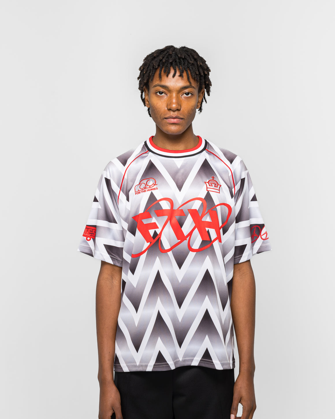 For The Homies - Bruised Soccer Jersey - White - UP THERE